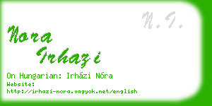 nora irhazi business card