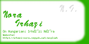 nora irhazi business card